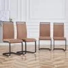 RDUEEI Dining Chairs Set Of 4 With Leathaire Upholstered Seat And Metal Legs,Sillas De Comedor,Chairs For Dining Room, Living, Bedroom (Leathaire+Brown) 2 RDUEEI Dining Chairs Set Of 4 With Leathaire Upholstered Seat And Metal Legs,Sillas De Comedor,Chairs For Dining Room, Living, Bedroom (Leathaire+Brown) -Home Table Chair Store 412CZaawTDL