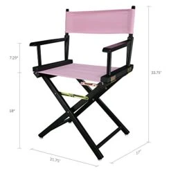Casual Home 200-02/021-22 Director Chair 18" - Classic Height BlackFrame/Pink Canvas -Home Table Chair Store 412F5BsK1LL