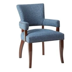Madison Park Dawson Arm Dining Chair Blue See Below