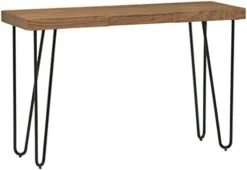 Amazon Brand – Rivet Industrial Mid-Century Modern Hairpin Dining Table, 70.9"L, Walnut And Black -Home Table Chair Store 4133Gmu43eL. AC