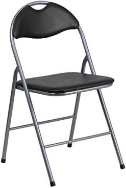 Flash Furniture 4 Pack HERCULES Series Black Vinyl Metal Folding Chair With Carrying Handle 20 Flash Furniture 4 Pack HERCULES Series Black Vinyl Metal Folding Chair With Carrying Handle -Home Table Chair Store 4138K9ktLiL. AC 1