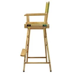 Casual Home 30" Director's Chair Natural Frame-with Olive Canvas, Bar Height -Home Table Chair Store 413YeGIHHuL