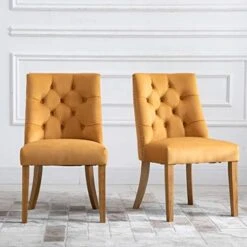 Dolonm Modern Dining Chairs Set Of 2 Upholstered Button Tufted Velvet Dining Chair With Nailhead Trim Accent Wingback Wooden Side Chair For Dining Room Kitchen Bedroom, Blue 19 Dolonm Modern Dining Chairs Set Of 2 Upholstered Button Tufted Velvet Dining Chair With Nailhead Trim Accent Wingback Wooden Side Chair For Dining Room Kitchen Bedroom, Blue -Home Table Chair Store 413ZJtqhj5L. AC