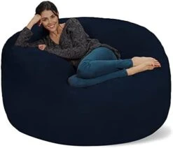 Chill Sack Bean Bag Chair: Giant 5' Memory Foam Furniture Bean Bag - Big Sofa With Soft Micro Fiber Cover - Dark Gray 23 Chill Sack Bean Bag Chair: Giant 5' Memory Foam Furniture Bean Bag - Big Sofa With Soft Micro Fiber Cover - Dark Gray -Home Table Chair Store 413eyo4k6fL. AC