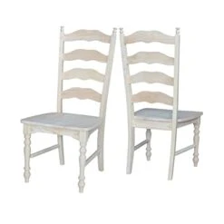 International Concepts Maine Ladderback Chairs, Wood, Set Of 2 -Home Table Chair Store 413kZ4ghI3L