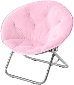 Urban Shop Faux Fur Saucer Chair With Metal Frame, One Size, Blush -Home Table Chair Store 413y9MgtW5L. AC