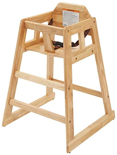 Winco Unassembled Wooden High Chair, Natural,Tan 3 Winco Unassembled Wooden High Chair, Natural,Tan