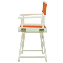 Casual Home 18" Director's Chair White Frame With Tangerine Canvas -Home Table Chair Store 4144UbG2nOL