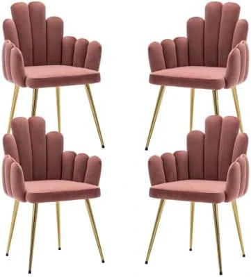 CIMOTA Black Dining Chairs Set Of 2 Velvet Upholstered Comfy Living Room Chairs Modern Finger Shape Back Vanity Chair With Arms For Makeup Room/Bedroom, 2PCS 11 CIMOTA Black Dining Chairs Set Of 2 Velvet Upholstered Comfy Living Room Chairs Modern Finger Shape Back Vanity Chair With Arms For Makeup Room/Bedroom, 2PCS - Image 9