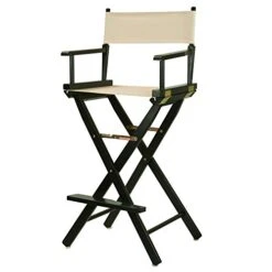 Casual Home 30" Director's Chair Black Frame-with Wheat Canvas, Bar Height