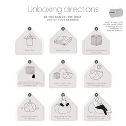 Milliard Big Ultra Supportive Stuffed Bean Bag Chair Couch For Adults And Kids Filled With Shredded Foam (Grey) -Home Table Chair Store 414sbaKJxpL