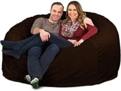 ULTIMATE SACK 6000 (6 Ft.) Bean Bag Chair Cover In Multiple Colors: Cover ONLY. (6000, Navy Suede) -Home Table Chair Store 415QPpQn8SL. AC