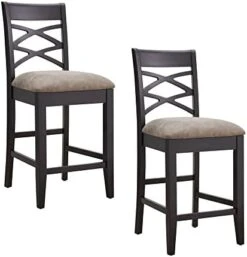 Leick Home 10184-GSMH Wood Double Cross Back Dining Chair, Set Of 2, Graystone With Moss Heather Seat 18 Leick Home 10184-GSMH Wood Double Cross Back Dining Chair, Set Of 2, Graystone With Moss Heather Seat -Home Table Chair Store 415dHUeDhL. AC