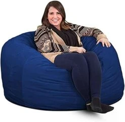 ULTIMATE SACK 4000 (4 Ft.) Bean Bag Chair Cover In Multiple Colors: Cover ONLY. (4000, Electric Blue Suede) 29 ULTIMATE SACK 4000 (4 Ft.) Bean Bag Chair Cover In Multiple Colors: Cover ONLY. (4000, Electric Blue Suede) -Home Table Chair Store 416DUwRR5L. AC