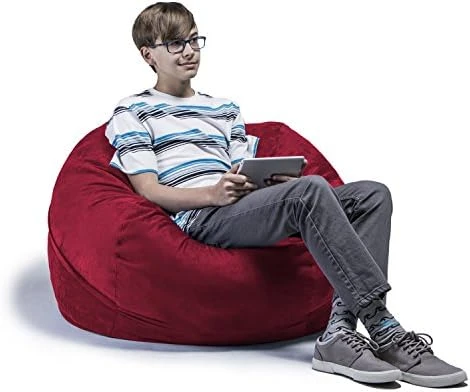 Jaxx Saxx 3 Foot Bean Bag Chair With Removable Cover, Cinnabar 10 Jaxx Saxx 3 Foot Bean Bag Chair With Removable Cover, Cinnabar - Image 8