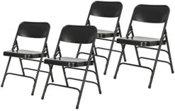 OEF Furnishings Triple Brace Steel Folding Chair, Brown -Home Table Chair Store 417OBdeMzgL. AC