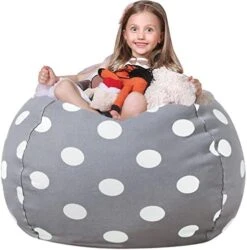 Wekapo Stuffed Animal Storage Bean Bag Chair Cover For Kids | Stuffable Zipper Beanbag For Organizing Children Plush Toys Large Premium Cotton Canvas -Home Table Chair Store 417Y1u6HSuL. AC
