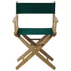 American Trails Extra-Wide Premium 18" Director's Chair Natural Frame With Hunter Green Canvas -Home Table Chair Store 418Vwn0BMiL