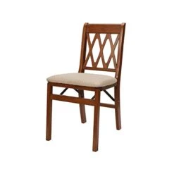 Stakmore Lattice Back Folding Chair Finish, Set Of 2, Wood, Cherry -Home Table Chair Store 418irEG9oeL