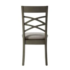 Leick Home 10184-GSMH Wood Double Cross Back Dining Chair, Set Of 2, Graystone With Moss Heather Seat 15 Leick Home 10184-GSMH Wood Double Cross Back Dining Chair, Set Of 2, Graystone With Moss Heather Seat -Home Table Chair Store 4196Mbi3kuL
