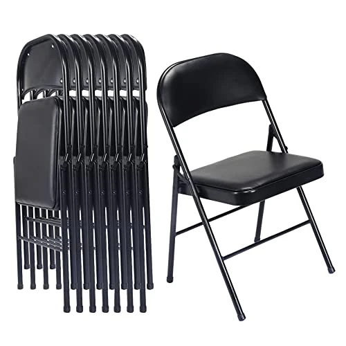 Karl Home 6 Pack Black Folding Chairs With Padded Seats For Outdoor & Indoor, Portable Stackable Commercial Seat With Steel Frame For Events Office Wedding Party, 330lbs Capacity 3 Karl Home 6 Pack Black Folding Chairs With Padded Seats For Outdoor & Indoor, Portable Stackable Commercial Seat With Steel Frame For Events Office Wedding Party, 330lbs Capacity
