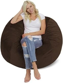 Chill Sack Bean Bag Chair: Giant 4' Memory Foam Furniture Bean Bag - Big Sofa With Soft Micro Fiber Cover - Charcoal 28 Chill Sack Bean Bag Chair: Giant 4' Memory Foam Furniture Bean Bag - Big Sofa With Soft Micro Fiber Cover - Charcoal -Home Table Chair Store 419W0bozt2L. AC