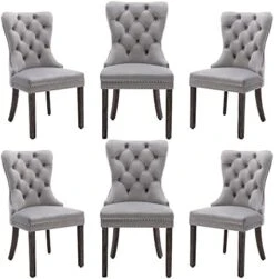 Civama Dining Chairs Set Of 6, Velvet Nikki Collection Dining Room Chair Upholstered Modern Luxury Tufted With Nailhead Trim Back Pull Ring Solid Wooden Legs, Beige 27 Civama Dining Chairs Set Of 6, Velvet Nikki Collection Dining Room Chair Upholstered Modern Luxury Tufted With Nailhead Trim Back Pull Ring Solid Wooden Legs, Beige -Home Table Chair Store 419n9K7PvL. AC