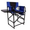 Tall Folding Directors Chair - Full Back Camping Chair Lightweight Aluminum Makeup Artist Chair With Side Table Storage Bag Heavy Duty Supports 300lbs Outdoor Indoor -Home Table Chair Store 419uuS24v8L