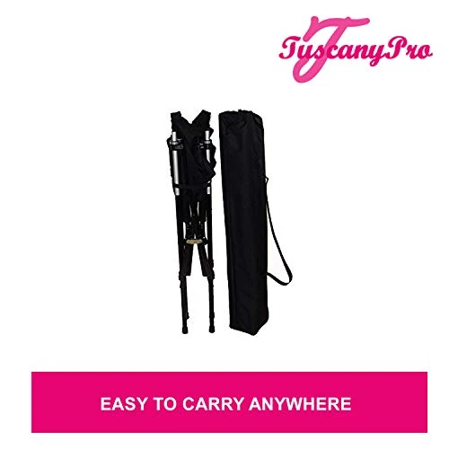 Tuscany Pro Houdini Tall Director Chair - Quad Style, Super Compact Telescopic Folding Design With Jet Black, Anodized Aluminum Frame - Your Name/Logo Imprinted 5 Tuscany Pro Houdini Tall Director Chair - Quad Style, Super Compact Telescopic Folding Design With Jet Black, Anodized Aluminum Frame - Your Name/Logo Imprinted - Image 3