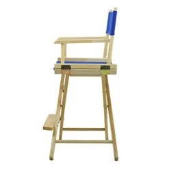 Casual Home 24" Director's Chair Natural Frame With Royal Blue Canvas, Counter Height -Home Table Chair Store 41ABs3koZcL