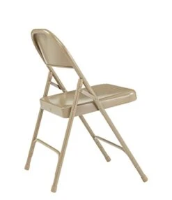 (4 Pack) National Public Seating 50 Series Choice All-Steel Folding Chair, Beige -Home Table Chair Store 41AL466hAHL