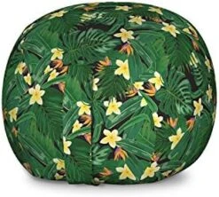 Lunarable Mermaid Scale Storage Toy Bag Chair, Continuous Japanese Circular Pattern Overlap Rounds In Aqua Color Palette, Stuffed Animal Organizer Washable Bag, Small Size, Blue Purple -Home Table Chair Store 41B9vRLAI6L. AC