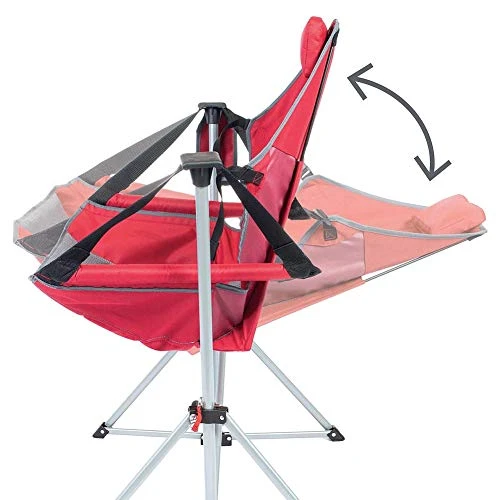 Swing Chair Lounger Wide Seat With Adjustable Backrest, Blue 4 Swing Chair Lounger Wide Seat With Adjustable Backrest, Blue - Image 2