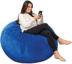 Milliard Big Ultra Supportive Stuffed Bean Bag Chair Couch For Adults And Kids Filled With Shredded Foam (Grey) -Home Table Chair Store 41BOUXs WVL. AC