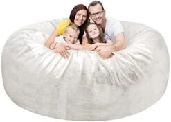 HWIVGKU Bean Bag Chairs, Giant Bean Bag Chair For Adults, 4ftbean Bag CoverComfyBean Bag Bed (No Filler, Cover Only) Fluffy Lazy Sofa (White), 4ft(120 * 65cm) 25 HWIVGKU Bean Bag Chairs, Giant Bean Bag Chair For Adults, 4ftbean Bag CoverComfyBean Bag Bed (No Filler, Cover Only) Fluffy Lazy Sofa (White), 4ft(120 * 65cm) -Home Table Chair Store 41BrtUkvdyL. AC