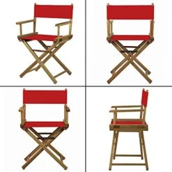 Counting Mars 2 Set Replacement Cover Canvas For Directors Chair, 20cm X 52cm + 52cm X 42cm, Red -Home Table Chair Store 41BwOiNOHuS
