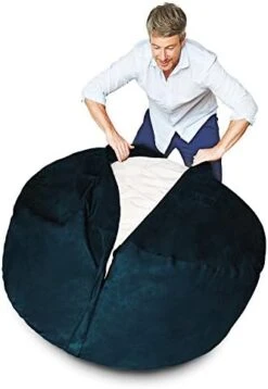 Lumaland Luxury Microsuede Outer Cover For Bean Bags Machine Washable 6-Foot Bean Bag Cover With Inlay In Dark Grey Cover And Inlay ONLY 29 Lumaland Luxury Microsuede Outer Cover For Bean Bags Machine Washable 6-Foot Bean Bag Cover With Inlay In Dark Grey Cover And Inlay ONLY -Home Table Chair Store 41CG2TffaVL. AC