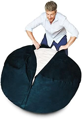 Lumaland Luxury Microsuede Outer Cover For Bean Bags Machine Washable 6-Foot Bean Bag Cover With Inlay In Dark Grey Cover And Inlay ONLY 15 Lumaland Luxury Microsuede Outer Cover For Bean Bags Machine Washable 6-Foot Bean Bag Cover With Inlay In Dark Grey Cover And Inlay ONLY - Image 13