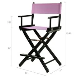 Casual Home 220-02/021-22 Director Chair 24" - Counter Height BlackFrame/Pink Canvas -Home Table Chair Store 41CNhXGShqL