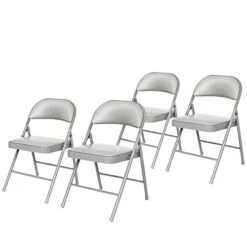 OEF Furnishings (4 Pack) Vinyl Padded Steel Folding Chairs, Beige 17 OEF Furnishings (4 Pack) Vinyl Padded Steel Folding Chairs, Beige -Home Table Chair Store 41CRzsXHR6L