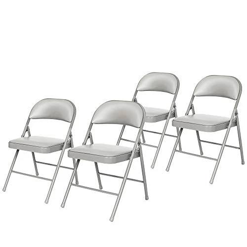 OEF Furnishings (4 Pack) Vinyl Padded Steel Folding Chairs, Beige 10 OEF Furnishings (4 Pack) Vinyl Padded Steel Folding Chairs, Beige - Image 8