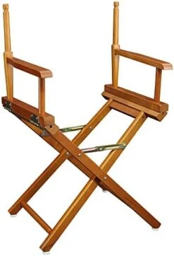 Casual Home 30-Inch Solid Wood Director Chair, Honey Oak Frame -Home Table Chair Store 41CzD755yoL. AC