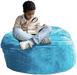 HWIVGKU Bean Bag Chairs, Giant Bean Bag Chair For Adults, 4ftbean Bag CoverComfyBean Bag Bed (No Filler, Cover Only) Fluffy Lazy Sofa (White), 4ft(120 * 65cm) 29 HWIVGKU Bean Bag Chairs, Giant Bean Bag Chair For Adults, 4ftbean Bag CoverComfyBean Bag Bed (No Filler, Cover Only) Fluffy Lazy Sofa (White), 4ft(120 * 65cm) -Home Table Chair Store 41DAKJ7gL2L. AC
