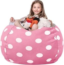 Wekapo Stuffed Animal Storage Bean Bag Chair Cover For Kids | Stuffable Zipper Beanbag For Organizing Children Plush Toys Large Premium Cotton Canvas -Home Table Chair Store 41DBYwxxvUL. AC