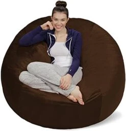 Sofa Sack - Plush Ultra Soft Bean Bags Chairs For Kids, Teens, Adults - Memory Foam Beanless Bag Chair With Microsuede Cover - Foam Filled Furniture For Dorm Room - Charcoal 5' (AMZBB-5SK-CS03) 25 Sofa Sack - Plush Ultra Soft Bean Bags Chairs For Kids, Teens, Adults - Memory Foam Beanless Bag Chair With Microsuede Cover - Foam Filled Furniture For Dorm Room - Charcoal 5' (AMZBB-5SK-CS03) -Home Table Chair Store 41DDdHsusgL. AC