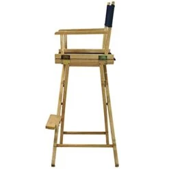 Casual Home Director's Chair ,Natural Frame/Navy Canvas,30" - Bar Height 10 Casual Home Director's Chair ,Natural Frame/Navy Canvas,30" - Bar Height -Home Table Chair Store 41DSlxcKY7L