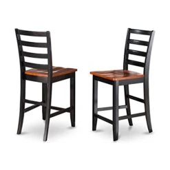 East West Furniture EDFA3-BLK-W Dining Set, 3 Pieces, Black -Home Table Chair Store 41DifBc8X7L