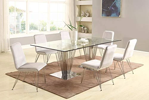 Milan Fiona Dining Table, Silver 4 Milan Fiona Dining Table, Silver - Image 2