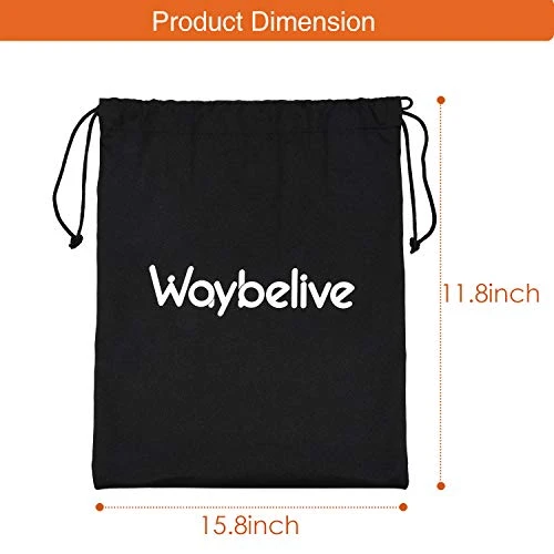 Waybelive 2 Pieces Bean Bag Game Carrying Bag, Canvas Cornhole Carrying Case With Cornhole Bean Bag Tote Carry Case, Weatherproof Bags, Black 4 Waybelive 2 Pieces Bean Bag Game Carrying Bag, Canvas Cornhole Carrying Case With Cornhole Bean Bag Tote Carry Case, Weatherproof Bags, Black - Image 2