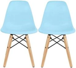 2xhome Set Of 2 Kids Size Plastic Toddler Chairs With Natural Wooden Dowel Legs, Yellow -Home Table Chair Store 41EhYFg6KLL. AC